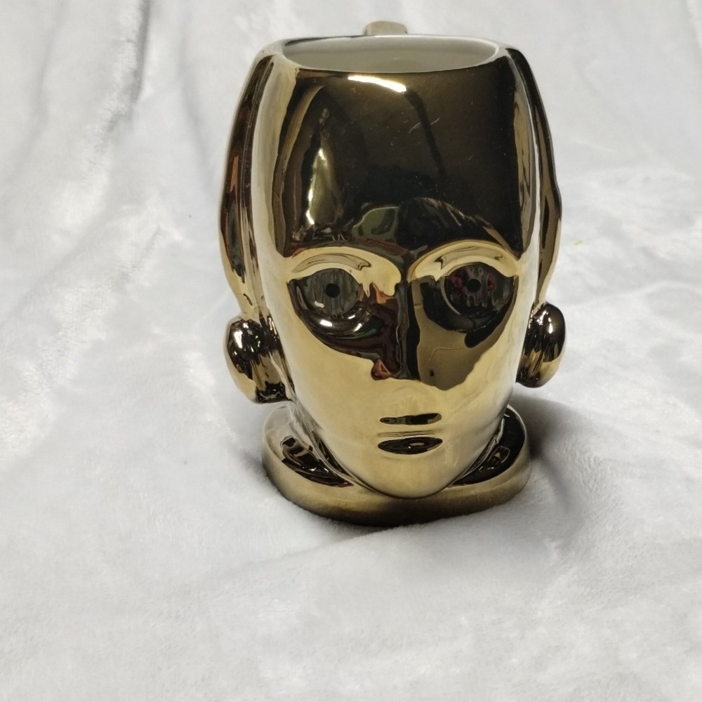 Star Wars C-3PO Gold Ceramic Mug Silver Buffalo Disney Collectible Cup